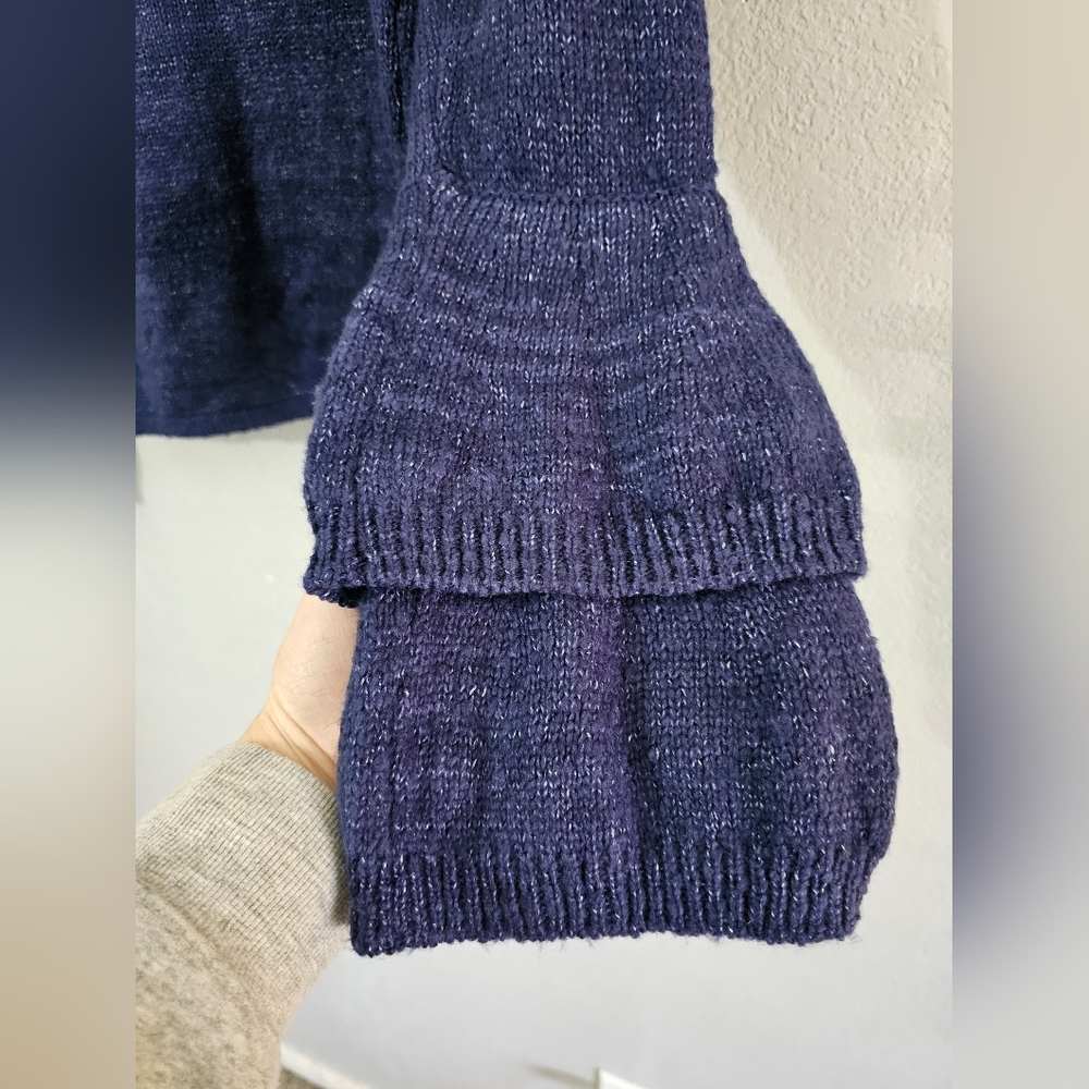 NWT Blush And Bloom Balloon Sleeve Sweater, Navy, Womens Large - Picture 6 of 6